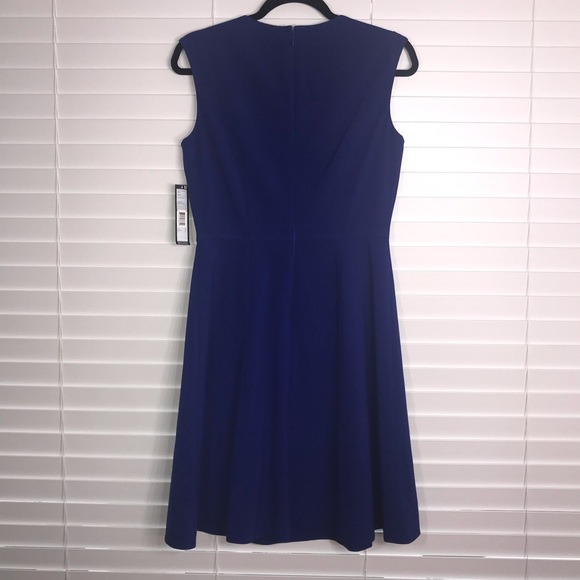 NWT Tahari Cobalt Blue Keyhole Sleeveless Dress - Picture 3 of 6